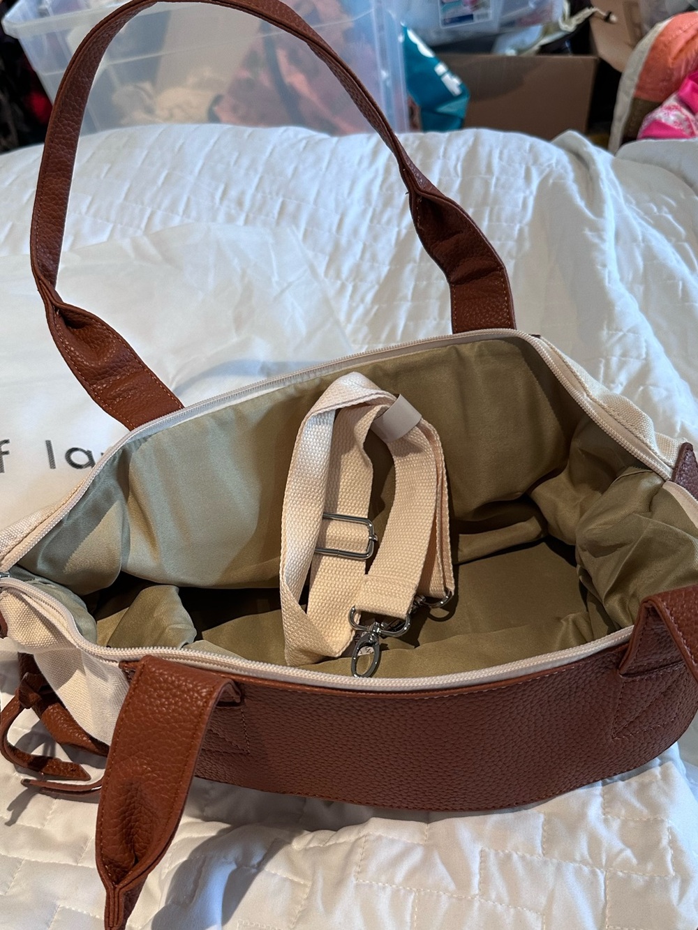 GRAF LANTZ Canvas Travel Weekender Tote NEW $158 - Picture 7 of 12
